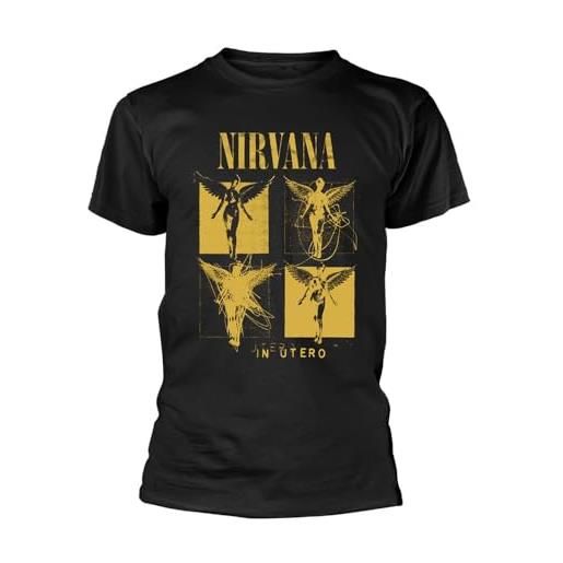 Nirvana utero grid t-shirt utero nero, nero, l
