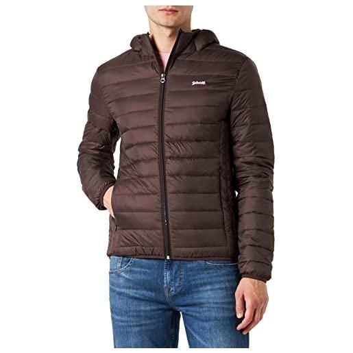 Schott NYC silveradors schott-giacca con cappuccio extra leggera, marrone scuro, s unisex-adulto