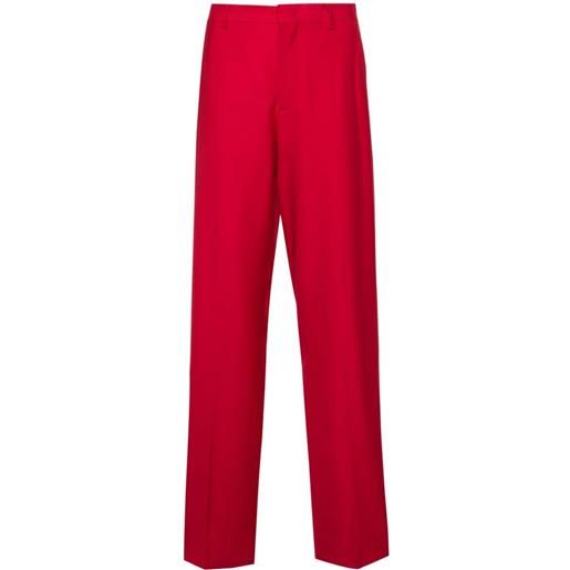 Moschino pantaloni sartoriali a vita alta - rosso