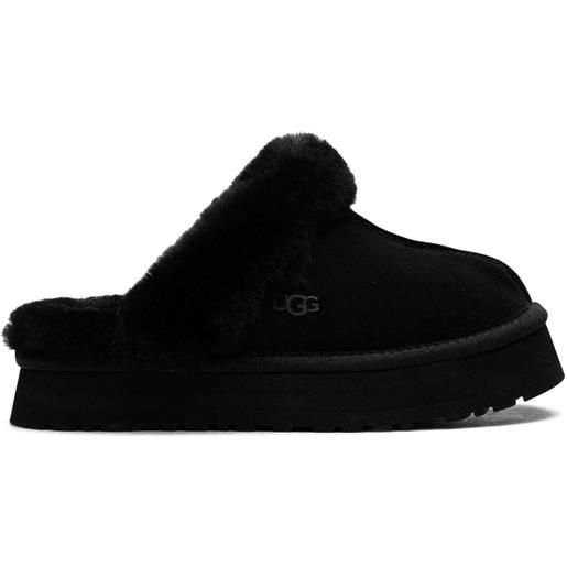 UGG slippers con bordo di shearling - nero