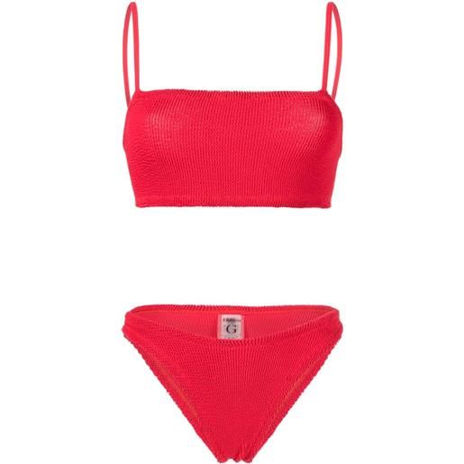 Melissa Odabash set bikini gigi con effetto stropicciato - rosso