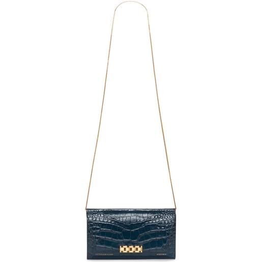 Victoria Beckham portafoglio con catena - blu