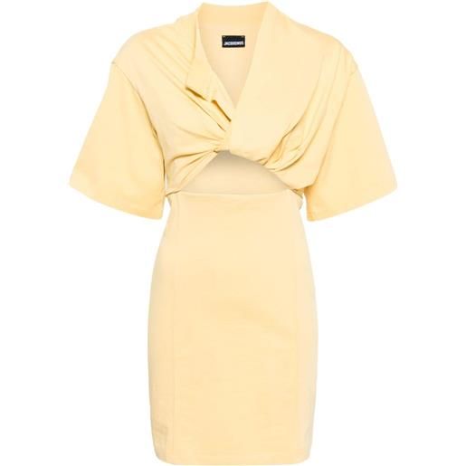 Jacquemus abito modello t-shirt la robe - giallo