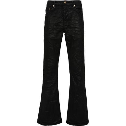 Purple Brand jeans svasati p004 effetto cerato - nero