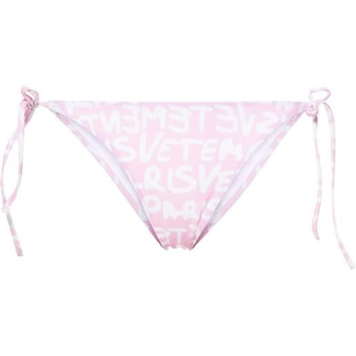 VETEMENTS slip bikini con stampa - rosa
