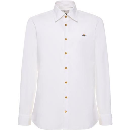 VIVIENNE WESTWOOD camicia in popeline di cotone con ricamo