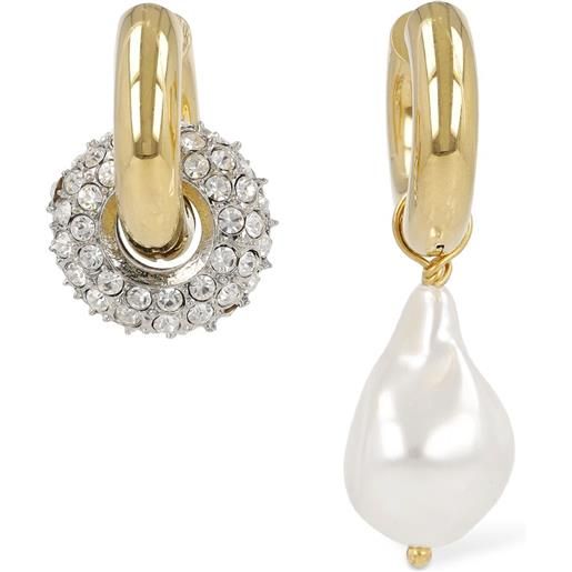 TIMELESS PEARLY orecchini diversi con cristalli e perla