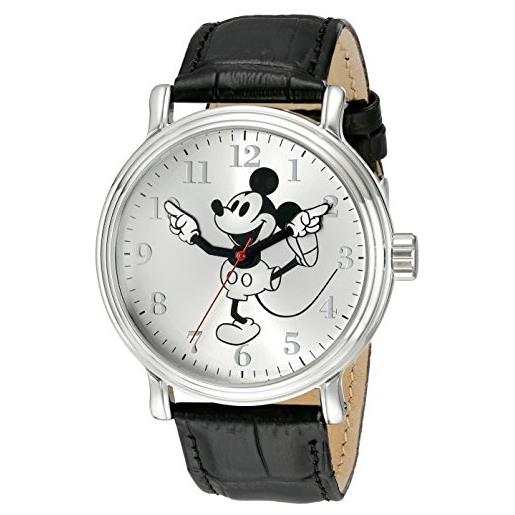 Disney men's w001862 mickey mouse analog display analog quartz black watch