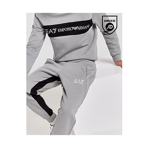 Emporio Armani EA7 pantaloni della tuta colour block, grey