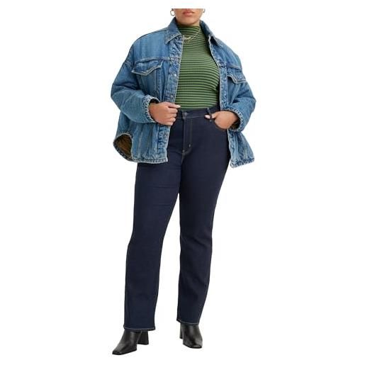 Levi's plus size 724 high rise straight, jeans donna, blue wave rinse, 20 s