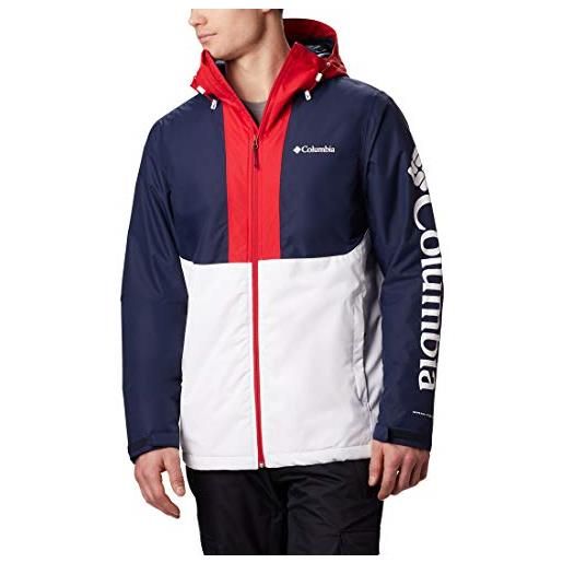 Columbia timberturner, giacca sportiva invernale impermeabile uomo, bianco/blu (white, collegiate navy), xl