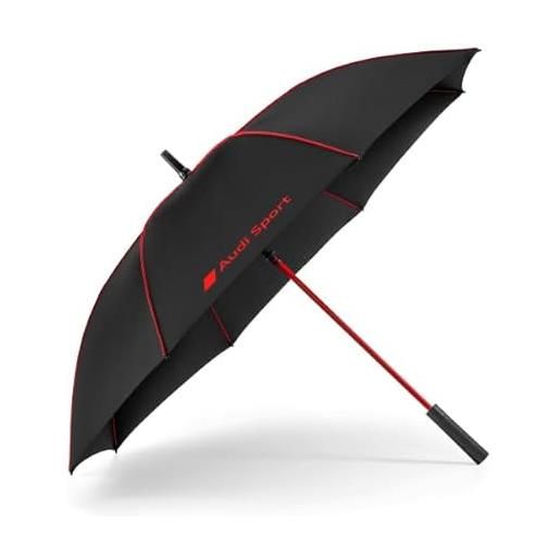 Audi collection audi 3122300100 - ombrello automatico con logo audi sport, nero/rosso, nero, taglia unica, moderno