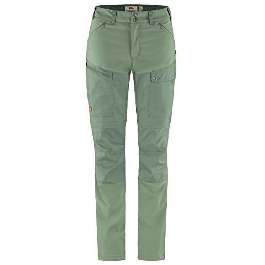 Fjallraven 89834-613-614 abisko midsummer zip off trousers w pantaloni sportivi donna jade green-patina green taglia 42