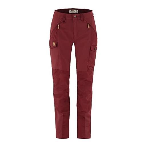 Fjallraven 89638-347 nikka trousers curved w pantaloni sportivi donna bordeaux red taglia 34