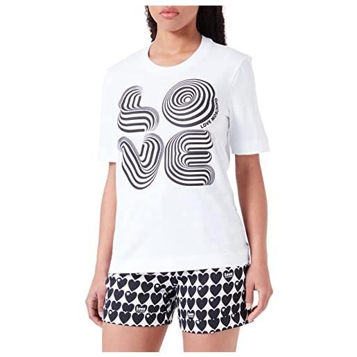 Love Moschino regular fit short-sleeved t-shirt, fucsia 4d, 46 donna