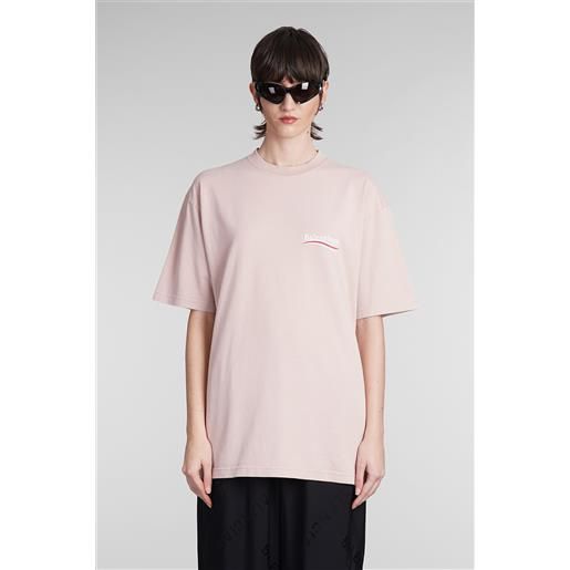Balenciaga t-shirt in cotone rosa