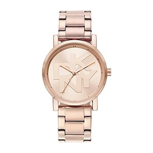 DKNY - orologio da donna al quarzo analogico soho con cinturino in acciaio inossidabile oro rosa ny2958