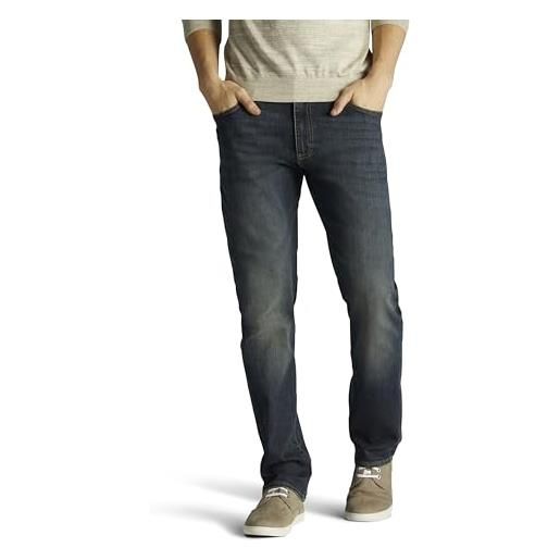 Lee big & tall extreme motion straight taper jean jeans, maverick, 46w x 34l uomo