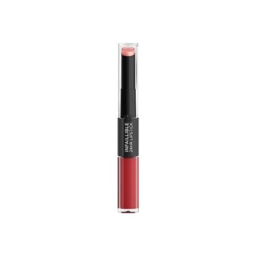 L'Oréal Paris infaillible 24h lipstick rossetto bifasico a lunga durata 5 ml tonalità 501 timeless red