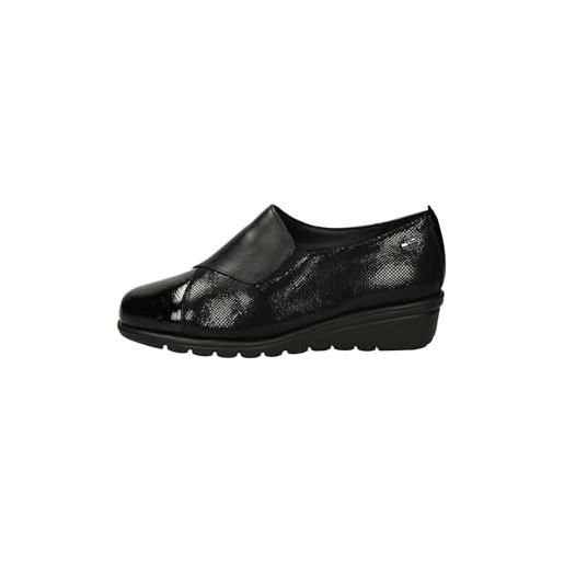 Valleverde scarpe slip on zeppa casual donna vs10304 pelle nero original ai 2024 taglia 37 colore nero