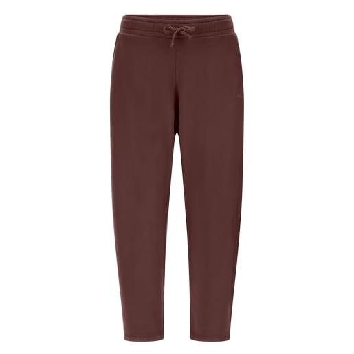 FREDDY - pantaloni joggers cropped in felpa invernale tinta in capo, donna, marrone, medium