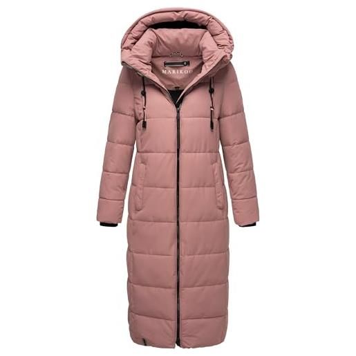 Marikoo cappotto invernale da donna, caldo, trapuntato, con cappuccio rimovibile, nadeshikoo xvi xs-xxl, rosa scuro, s