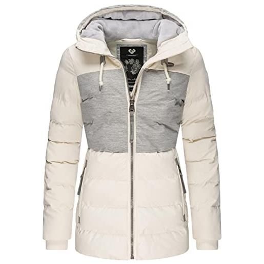 Ragwear quantic - giacca invernale da donna, calda, con cappuccio, taglie xs-xxl, black22, s