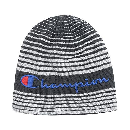 Champion reversible beanie cappello invernale, nero, taglia unica unisex-adulto
