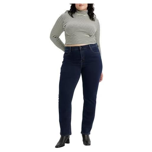 Levi's plus size 724 high rise straight, jeans donna, black sheep, 16 s