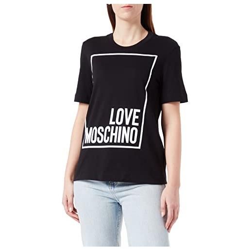 Love Moschino regular fit short-sleeved t-shirt, nero 35m, 44 donna