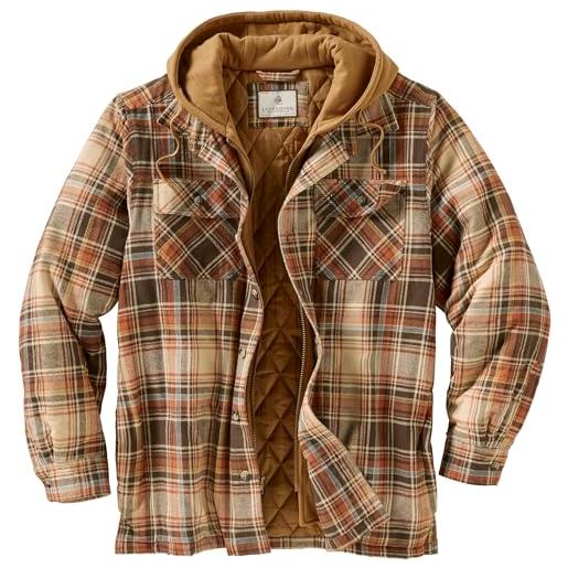 Legendary Whitetails maplewood-giacca con cappuccio camicia, durango plaid, m uomo