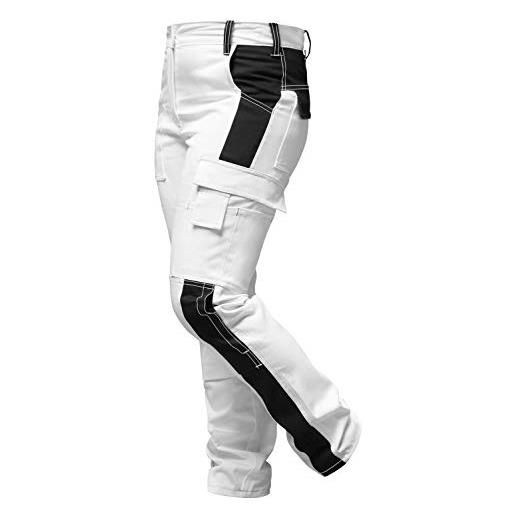 strongAnt® - pantaloni elastici da lavoro donna, tasca per ginocchiere, cerniera lampo ykk + bottone ykk - fatto nell'ue nero-grigio 40