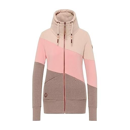 Ragwear rumika - felpa da donna con cappuccio e chiusura lampo, con zip, sabbia, s