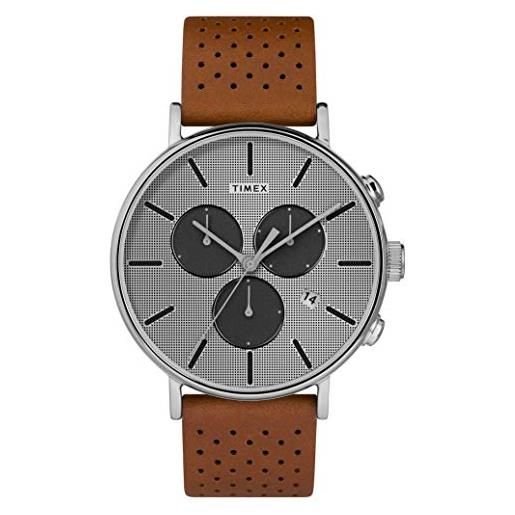 Timex orologio cronografo al quarzo uomo con cinturino in pelle tw2r79900