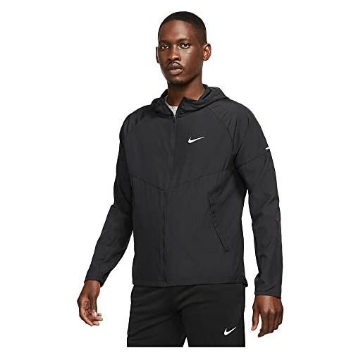 Nike dd4746-010 m nk rpl miler jkt maglia lunga uomo black/black/reflective silv taglia l