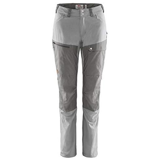 FJALLRAVEN abisko midsummer trs w reg, pantaloni sportivi donna, grigio (shark grey-super grey), 42