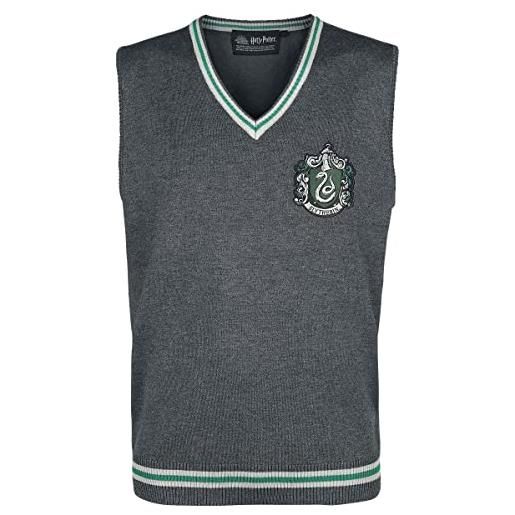 Harry Potter cotton division mehapomwc002 pullover, anthracite/green, l uomo