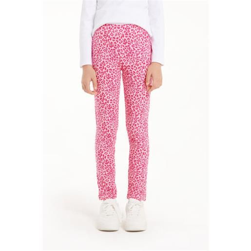 Tezenis leggings basici in cotone stampato bambina rosa