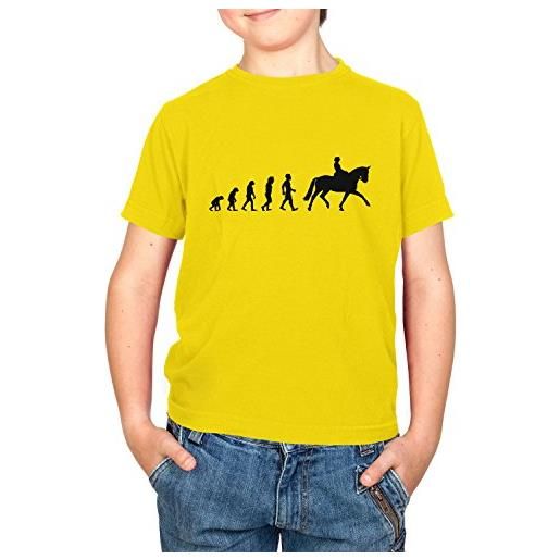 Texlab dressurreiten evolution, t-shirt unisex, bambini, gelb, s