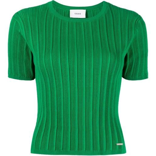 Erdem t-shirt con placca logo - verde