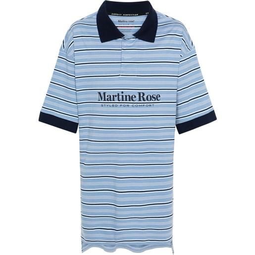 Martine Rose t-shirt a righe con stampa - blu