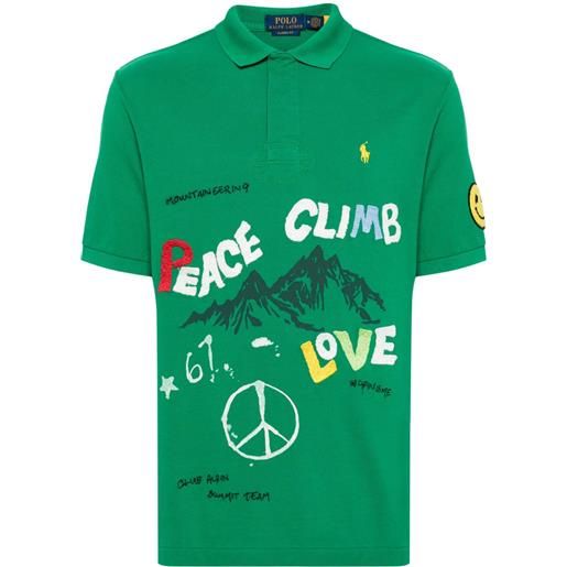 Polo Ralph Lauren polo peace climb love - verde