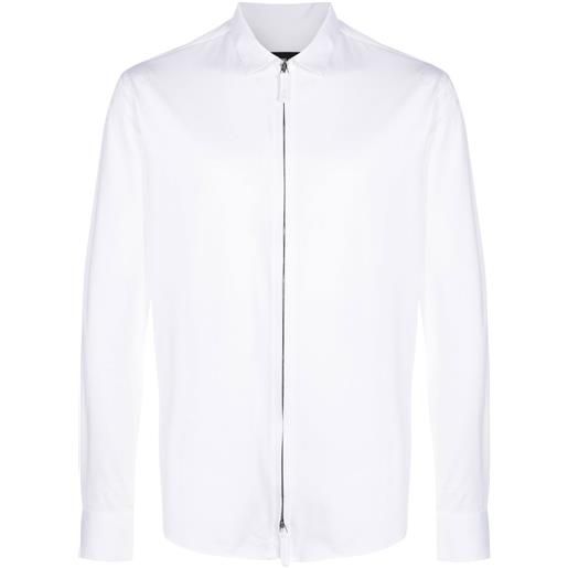 Giorgio Armani camicia con zip - bianco