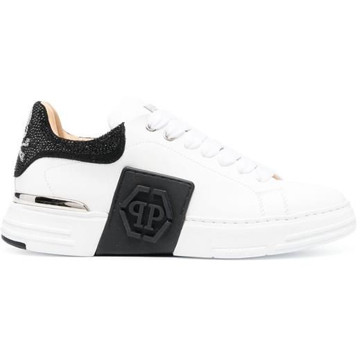 Philipp Plein sneakers con strass - bianco
