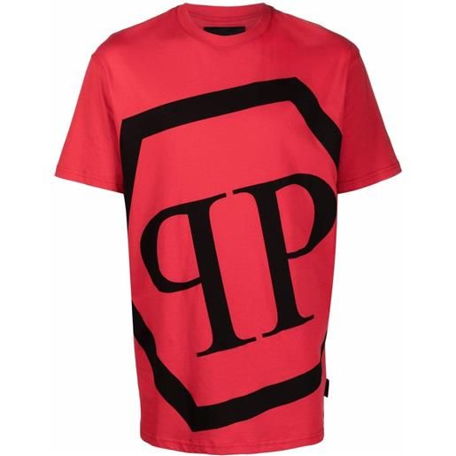 Philipp Plein t-shirt con stampa oversize - rosso
