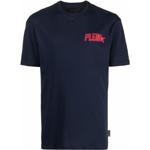 Philipp Plein t-shirt plein star con stampa - blu