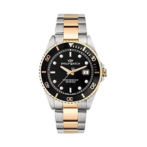 Philip Watch caribe orologio uomo, tempo e data, analogico - 42x51,5mm