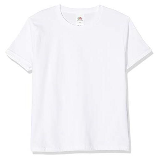 Fruit of the Loom kids iconic, lightweight ringspun tee, 3 pack t-shirt, bianco (white 30), anni (taglia produttore: 7-8) (pacco da 3) bambino