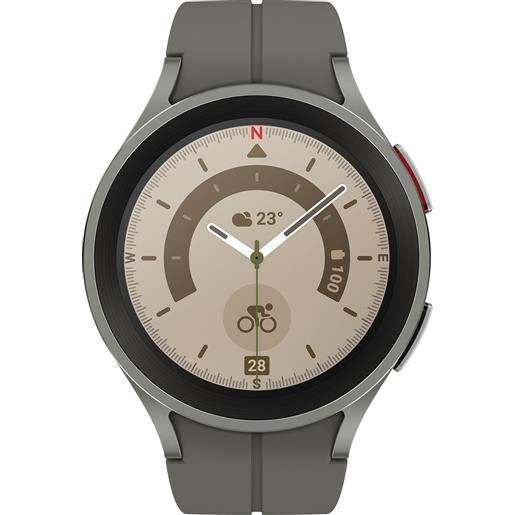 Samsung smartwatch Samsung galaxy watch5 pro 3,56 cm (1.4) oled 45 mm digitale 450 x pixel touch screen 4g titanio wi-fi gps (satellitare) [sm-r925fztadbt]