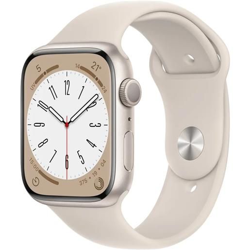 Apple smartwatch Apple watch series 8 oled 45 mm digitale 396 x 484 pixel touch screen beige wi-fi gps (satellitare) [mnp23fd/a]